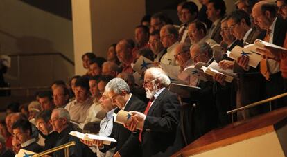 Concierto participativo de 'El Mesías' de Händel, ayer en el Auditorio Nacional.