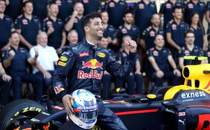 Daniel Ricciardo de Australia, del equipo Red Bull Racing, en el circuito de Yas Marina, Abu Dhabi.