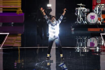 La banda The Busker, representantes de Malta, durante su actuación en la primera semifinal de Eurovisión 2023.