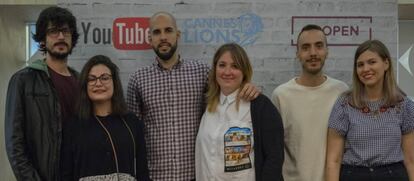 Imagen de los finalistas de izda a dcha: Antonio Navarro y Diana Miquel, Flavio Jiménez y Eva Landaluce; Javier López y Marta Vega.