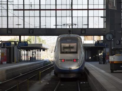 Un tren de alta velocidad fabricado por Alstom.