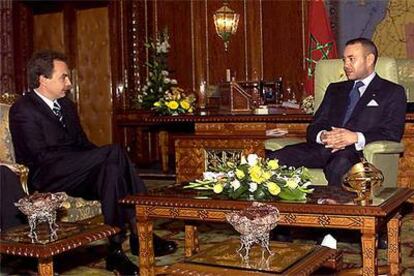 Primera audiencia de Mohamed VI a Zapatero, el 18 de diciembre de 2001 en Rabat.