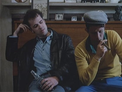 Kevin J. O'Connor y Tom Waits (derecha), en un instante de 'Candy Mountain' (1987), de Robert Frank.