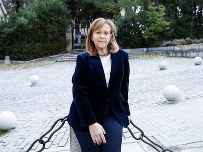 Pilar Martínez, el año pasado en la fuente de los Caños de Villaviciosa de Odón, en Madrid.