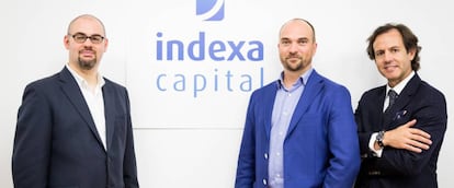 El equipo directivo de Indexa Capital, Unai Ansejo, François Derbaix y Ramón Blanco.