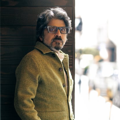 Pankaj Mishra retratod en Londres  , Febrero 2025