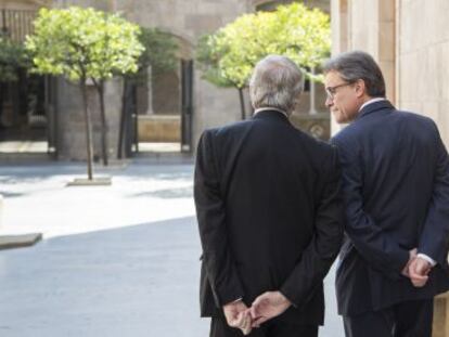 L'alcalde de Barcelona, Xavier Trias, i el president de la Generalitat, Artur Mas.