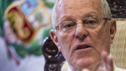 El presidente de Per&uacute;, Pedro Pablo Kuczynski, durante la entrevista, en Lima.