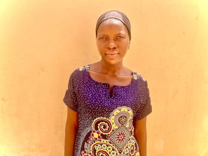 Loverth David, víctima del planchado de senos, el 1 de junio en Abuya.