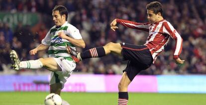 Ander Herrera dispara a puerta ante David Mainz, del Eibar, en la Copa del Rey.