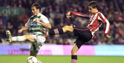  Ander Herrera dispara a puerta ante David Mainz, del Eibar, en la Copa del Rey.