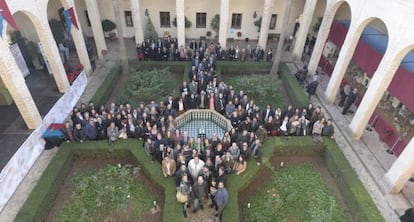 Participantes en el acto de presentación de las nominaciones del premio Asecan, en Sevilla