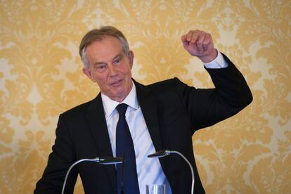 El exprimer ministro brit&aacute;nico Tony Blair comparece ante la prensa tras hacerse p&uacute;blico el &#039;informe Chilcot&#039;.