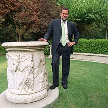 Mariano Rajoy, en los jardines de La Moncloa el pasado día 3.