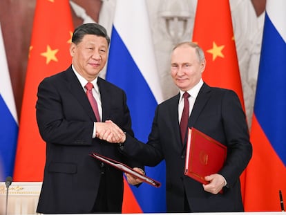 Xi Jinping y Vladímir Putin, en Moscú, en marzo.