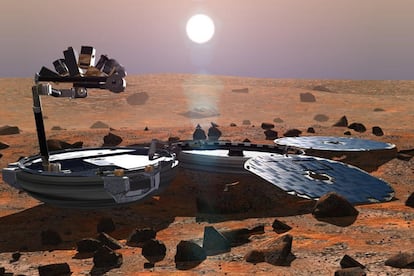 Esta fue la primera misión interplanetaria de la Agencia Espacial Europea (ESA). La sonda contaba con 'Mars Express', un módulo orbital desarrollado por la ESA, y otro de descenso, llamado 'Beagle 2'. El aterrizador estaba diseñado para investigar la geoquímica de Marte, pero desde el aterrizaje fallido, el 25 de diciembre de 2003, no volvió a emitir señales. Doce años después, la sonda orbital MRO de la NASA fotografió al 'Beagle 2' y mostró que sus paneles solares no se desplegaron por completo y probablemente no pudo funcionar.