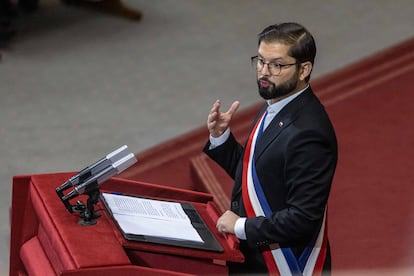 Gabriel Boric en el Congreso Nacional