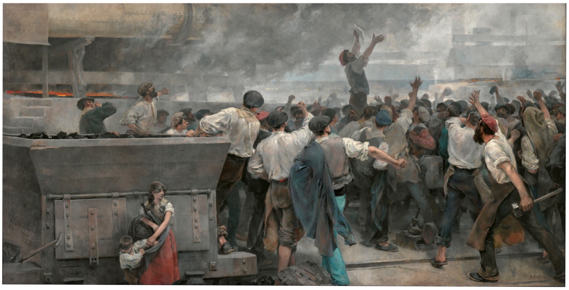 'Una huelga de obreros en Vizcaya' (1892), de Vicente Cutanda y Toraya.
