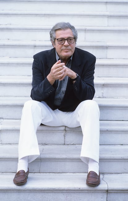 Marcello Mastroianni in Venice in 1993.