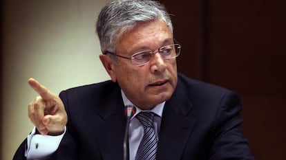 Modesto Crespo, expresidente de la CAM, en 2019 en su comparecencia en la comisión de investigación.