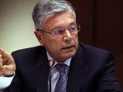 Modesto Crespo, expresidente de la CAM, en 2019 en su comparecencia en la comisión de investigación.
