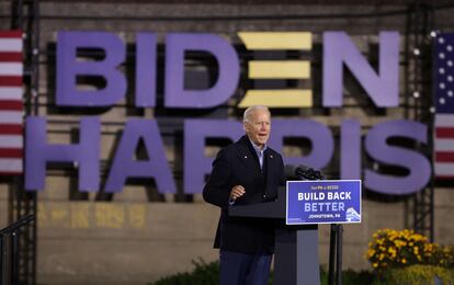 El candidato demócrata Joe Biden, durante un mitin en Pennsylvania.