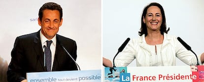 Nicolas Sarkozy y Ségolène Royal se dirigen anoche a sus seguidores en París y Melle respectivamente, tras conocerse que ambos disputarán la segunda ronda de las elecciones presidenciales francesas.
