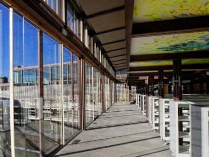 Vista desde la nueva sede del Colegio de Arquitectos, en el edificio de las Escuelas P&iacute;as.