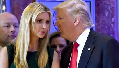 Ivanka Trump e Donald Trump, em janeiro passado.