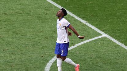 Aurélien Tchouameni, durante el partido de octavos de Francia contra Bélgica.