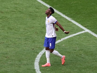 Aurélien Tchouameni, durante el partido de octavos de Francia contra Bélgica.