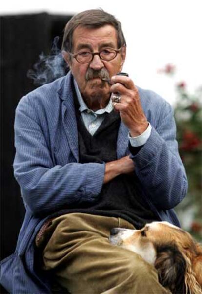 Günter Grass, durante la entrevista con EL PAÍS en la isla danesa de Mon.