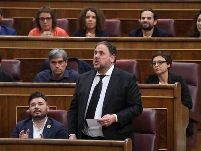 Oriol Junqueras, el 21 de mayo pasado, en el Congreso.