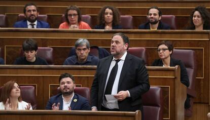 Oriol Junqueras, el 21 de mayo pasado, en el Congreso.