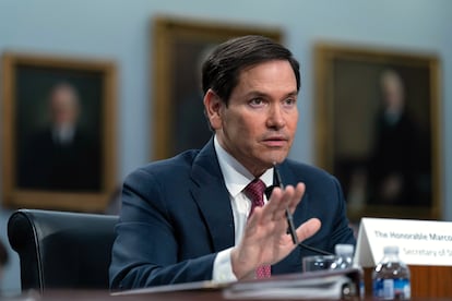 Marco Rubio on Capitol Hill, Washington, Wednesday, May 21, 2025.
