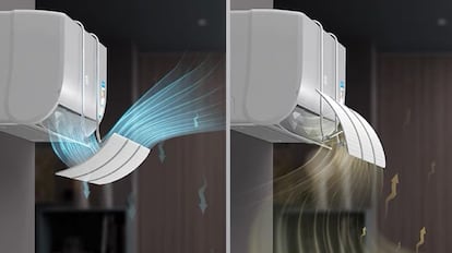 deflector de aire acondicionado que va colocado en los laterales del split.