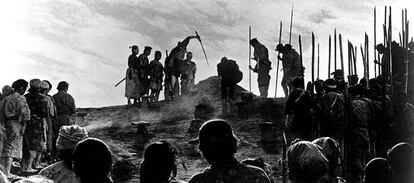 Fotograma de 'Los siete samuráis', de Akira Kurosawa.