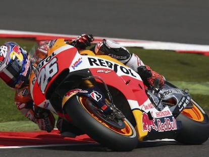 Dani Pedrosa durante los libres en Silverstone 