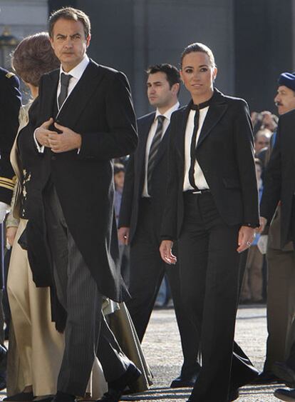 José Luis Rodríguez Zapatero y Carme Chacón, en la celebración de la Pascua Militar de 2009.