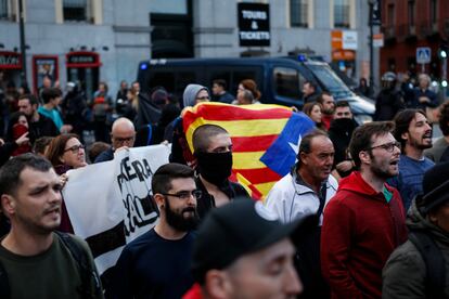 Protesta celebrada en Madrid, el 19 de octubre de 2019, contra la sentencia del 'procés'