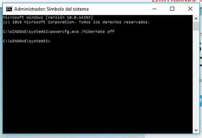 Windows 10 simbolo de sistema