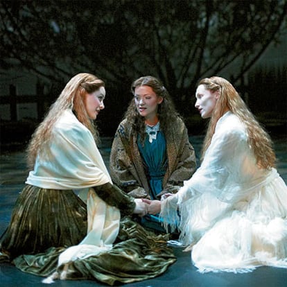Las tres actrices principales de 'La dama de blanco', el nuevo musical que A. Lloyd Webber estrena en Londres.