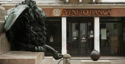 Sucursal de Veneto Banca, en Venecia (Italia).