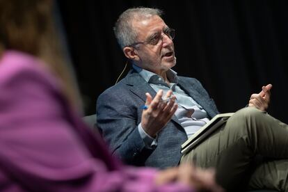 Manuel Borja-Villel,  durante el acto en que ha presentado este miércoles las acciones que está organizando  para reflexionar sobre el futuro de los museos.