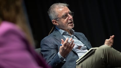 Manuel Borja-Villel, durante el acto en que ha presentado este miércoles las acciones que está organizando para reflexionar sobre el futuro de los museos.