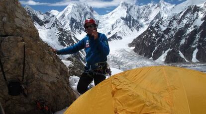 &Ograve;scar Cadiach, en el Broad Peak.