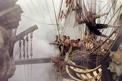 Imagen de <i>Master and Commander,</i> plasmación cinematográfica de las novelas históricas náuticas de Patrick O&#39;Brian.