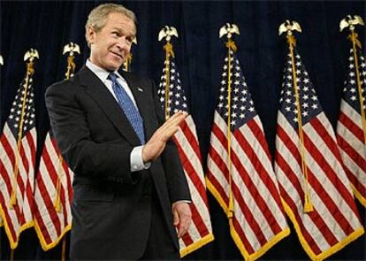 El presidente Bush, el jueves pasado, en un acto de recaudación de fondos para su campaña en Connecticut.