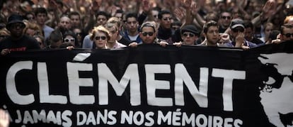 Manifestaci&oacute;n en recuerdo de Cl&eacute;ment Meric el s&aacute;bado en Par&iacute;s.