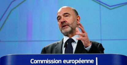 El comisario de Asuntos Económicos y Financieros, Pierre Moscovici, la semana pasada en Bruselas.